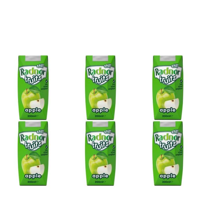 Radnor Fruits Apple Still Juice Drink 200ml - Pack of 6