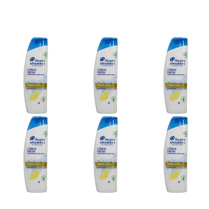 Head & Shoulders Citrus Fresh Anti-Dandruff Shampoo 250ml - Pack of 6