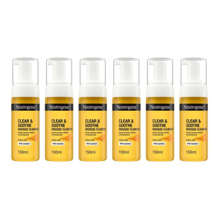 Neutrogena Clear and Soothe Mousse Cleanser 150 ML - Pack of 6
