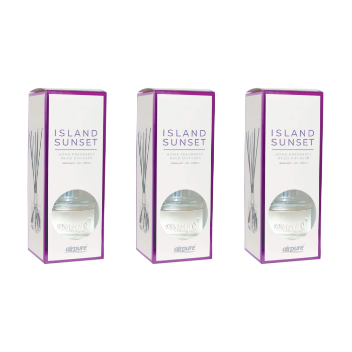 Airpure Island Sunset Home Fragrance Reed Diffuser 100 ml - Pack of 3