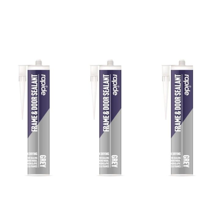 Rapide Frame & Door Sealant Grey 260ml - Pack of 3
