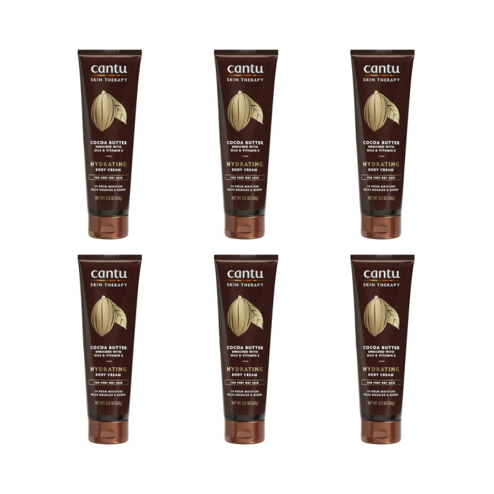 Cantu Skin Therapy Cocoa Butter Hydrating Body Cream 240g - Pack of 6