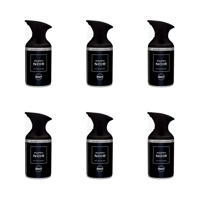 Airpure Designer Collection Poppy Noir Air Freshener 250ML - Pack of 6