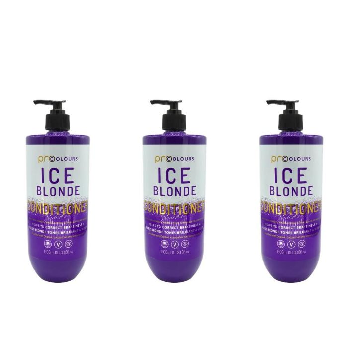 Pro Colours Ice Blonde Conditioner 1L - Pack of 3