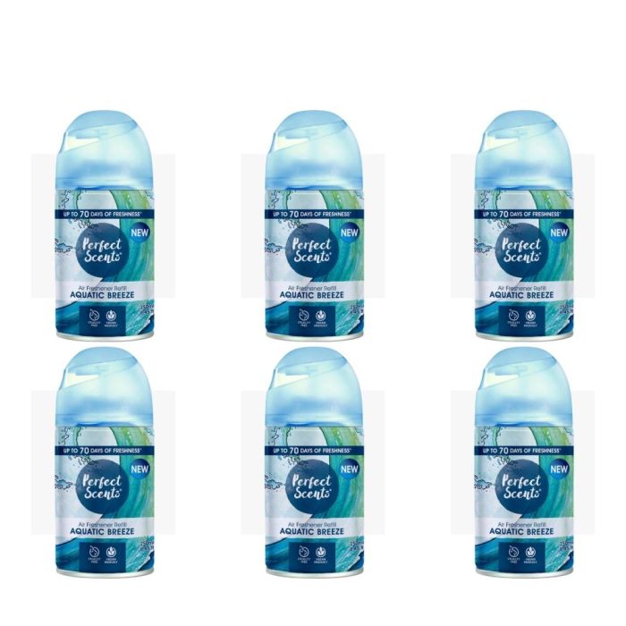 Perfect Scents Aquatic Breeze Automatic Air Freshener Refill 250ml - Pack of 6