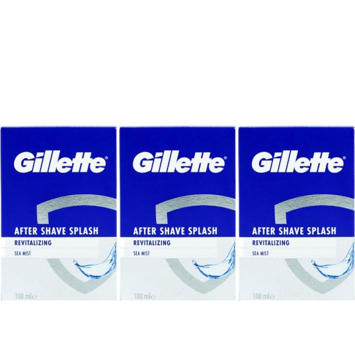 Gillette Revitalizing Sea Mist After Shave Splash 100ml - Pack of 3