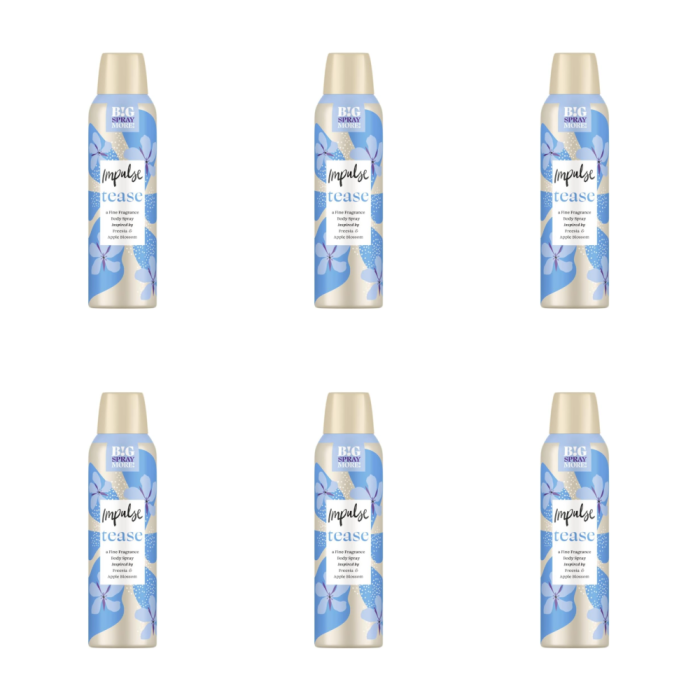 Impulse Tease Body Spray 150 ml - Pack of 6