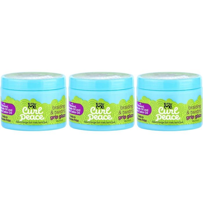 Just For Me Curl Peace Braiding & Twisting Grip Glaze 156g - Pack of 3