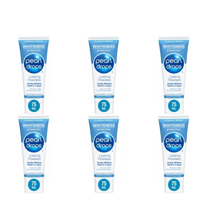 Pearl Drops Lasting Flawless Whitening Toothpaste 75ml - Pack of 6