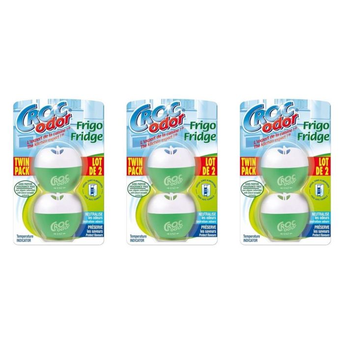 Croc'Odor Fridge Deodoriser Twin Pack 2x33g - Pack of 3