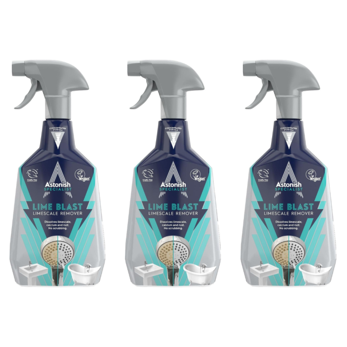 Astonish Specialist Limescale Remover Spray Lime Blast 750ml - Pack of 3