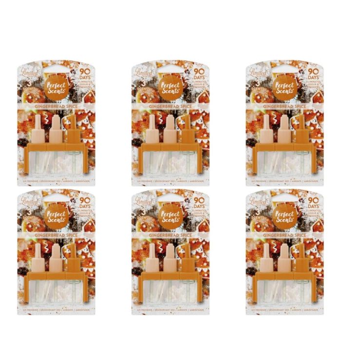 Perfect Scents Gingerbread Spice Air Freshener 3 Refill 20ml Per Pack - Pack of 6