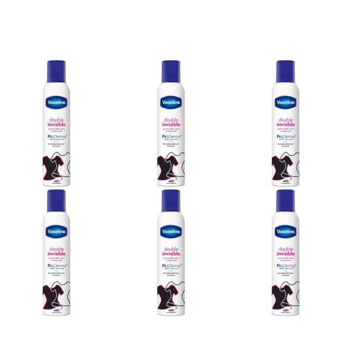 Vaseline Women Invisible Antiperspirant Deodorant Spray 250ml - Pack of 6
