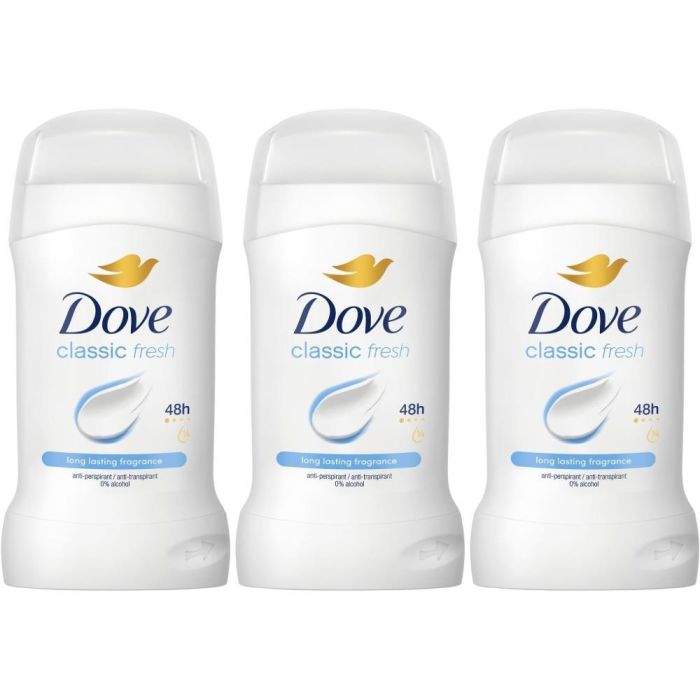 Dove Classic Fresh Anti-Perspirant Roll-On 50ml - Pack of 3