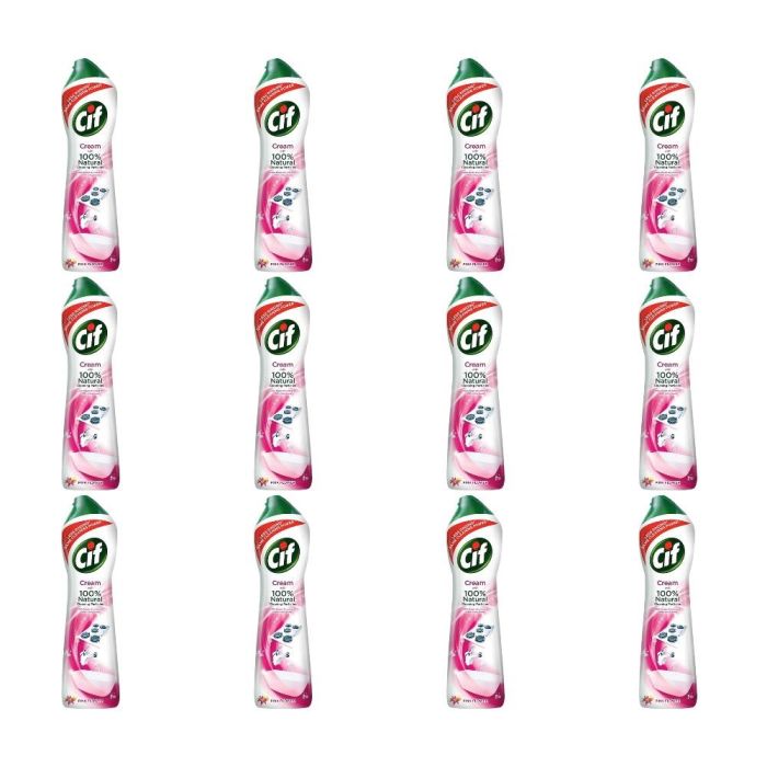 Cif Cream Pink Flower Cleaner 500ml - Pack of 12