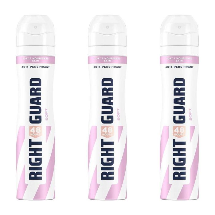 Right Guard Women's Deodorant Soft Anti-Perspirant 250 ML - Pack of 3