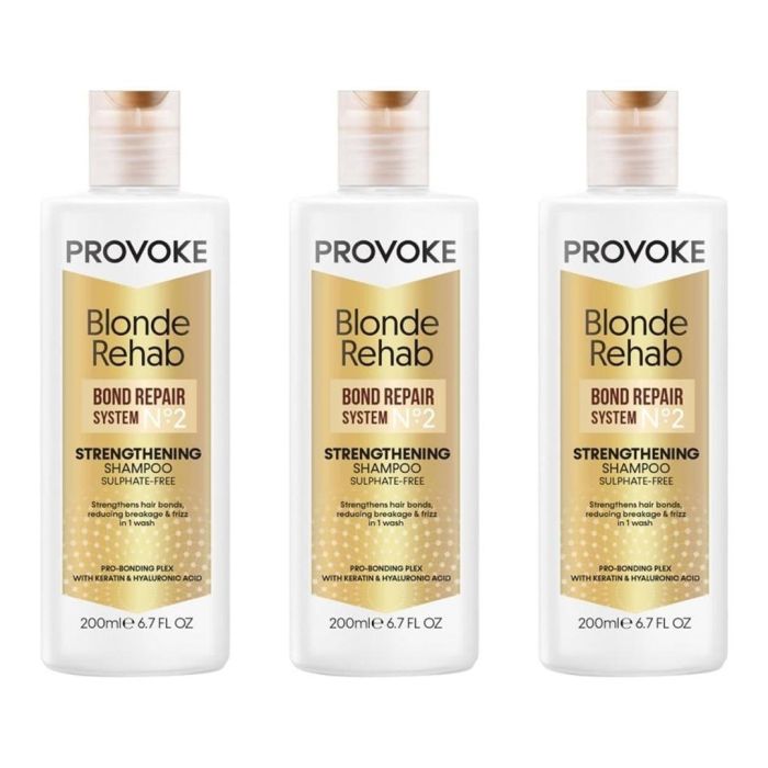 PROVOKE Blonde Rehab Bond Repair N0'2 Strengthening Shampoo 200 ML - Pack of 3