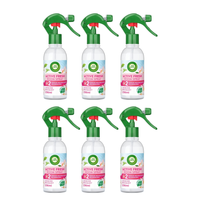 Airwick Active Fresh Jasmine Bouquet air freshener room spray 236ml 

