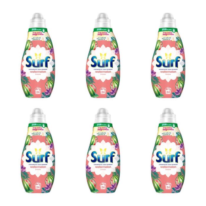 Surf Watermelon Breeze Liquid Laundry Detergent 24 Washes - Pack of 6