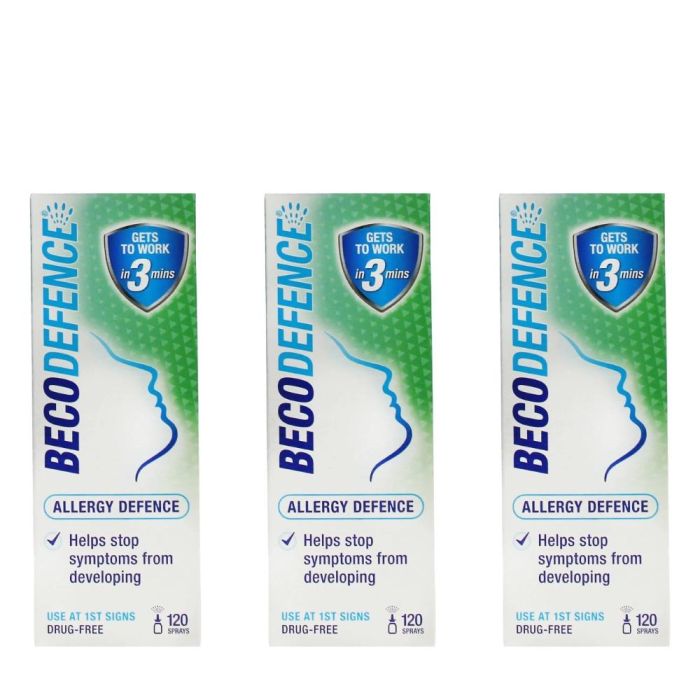 Becodefence Allergy Defence Nasal Spray 20ml - Pack of 3