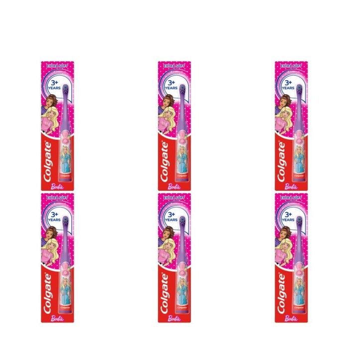 Colgate Barbie Extra Soft Toothbrush for Kids 1 Piece - Pack of 6