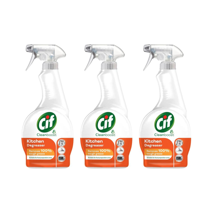 Cif Cleanboost Kitchen Degreaser Spray 500 ML - Pack of 3