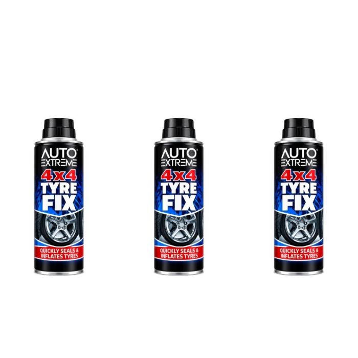 Auto Extreme 4x4 Tyre Fix Puncture Repair Inflator 450ml - Pack of 3