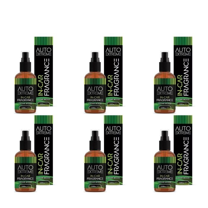 Auto Extreme Cedar Wood Car Air Freshener Spray 100ml - Pack of 6