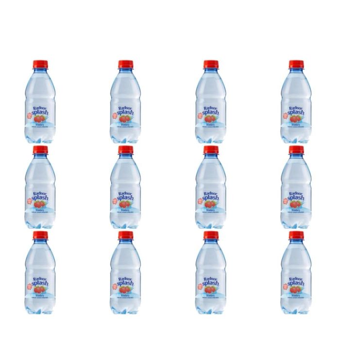 Radnor Splash Sparkling Strawberry Flavoured Water 330ml - Pack of 12