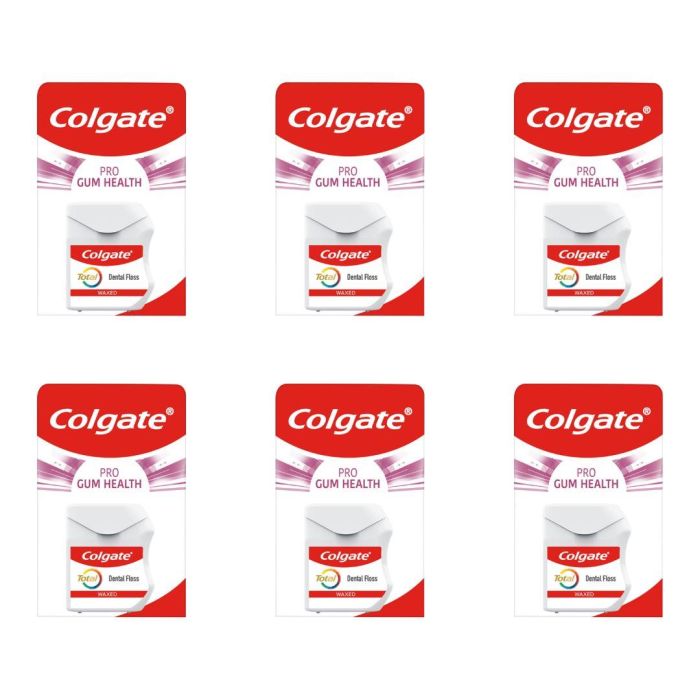 Colgate Total Pro Gum Health Interdental Floss 25m - Pack of 6