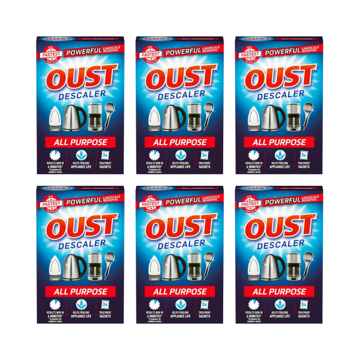 Oust Powerful All Purpose Descaler Limescale Remover 3 Sachets - Pack of 6