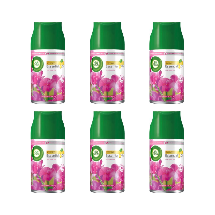 Air Wick Air Freshener Freshmatic Refill Pink Sweet Pea 250 ML - Pack of 6