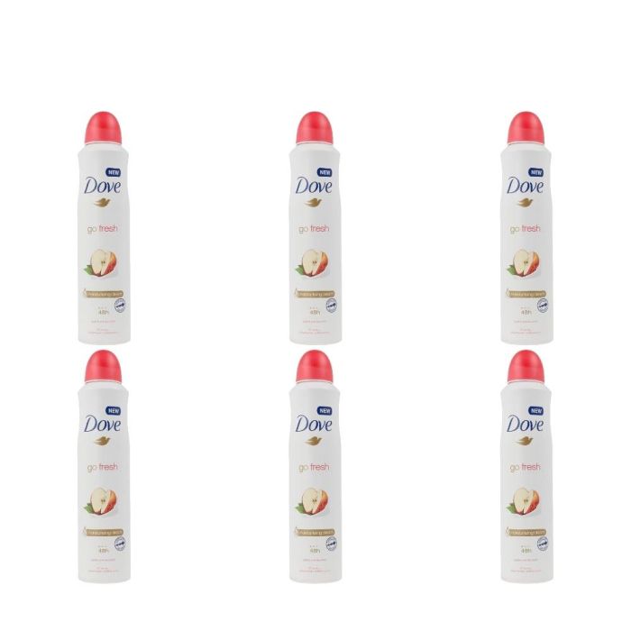 Dove Apple & White Tea Antiperspirant Deodorant Spray 250ml - Pack of 6