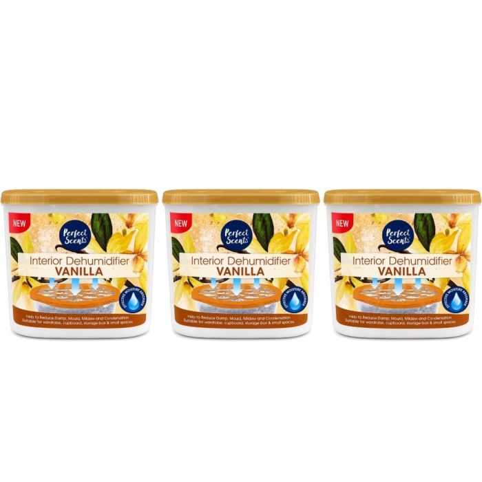 Perfect Scents Vanilla Interior Dehumidifier 500ml - Pack of 3