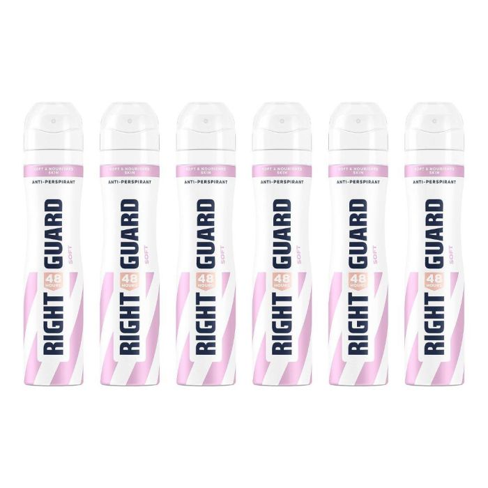 Right Guard Women's Deodorant Soft Anti-Perspirant 250 ML - Pack of 6