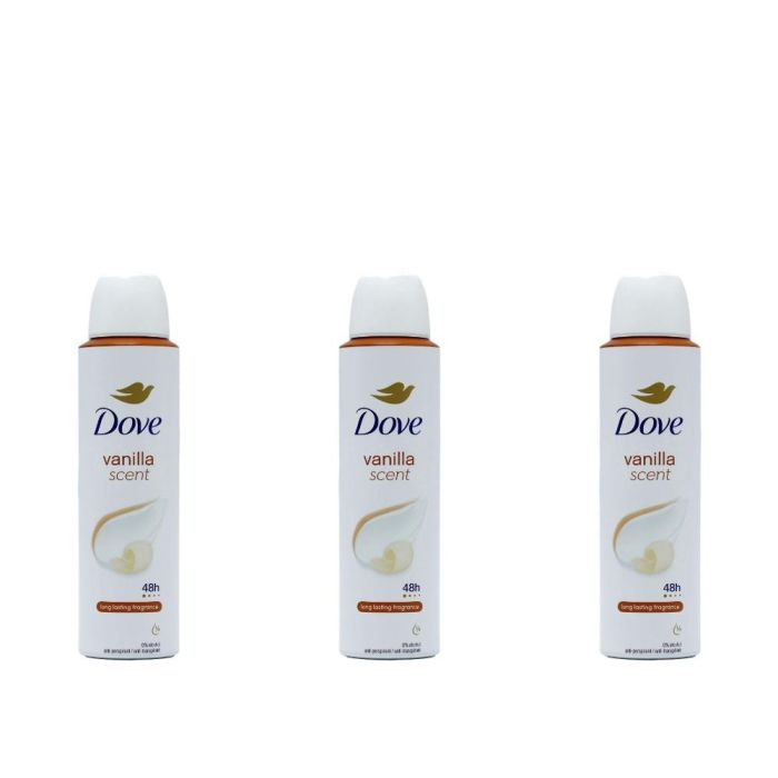 Dove Vanilla Scent Deodorant Spray 150ml - Pack of 3