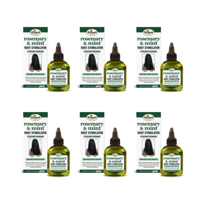 Difeel Rosemary and Mint Root Stimulator with Biotin 75ml - Pack of 6