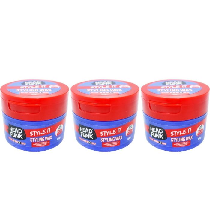 Head Funk Style It Flexible Hold Level 4 Hair Styling Wax 100g - Pack of 3