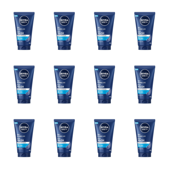 Nivea Men Hydrocare Intensity Refreshing Face Wash 150ml - Pack of 12