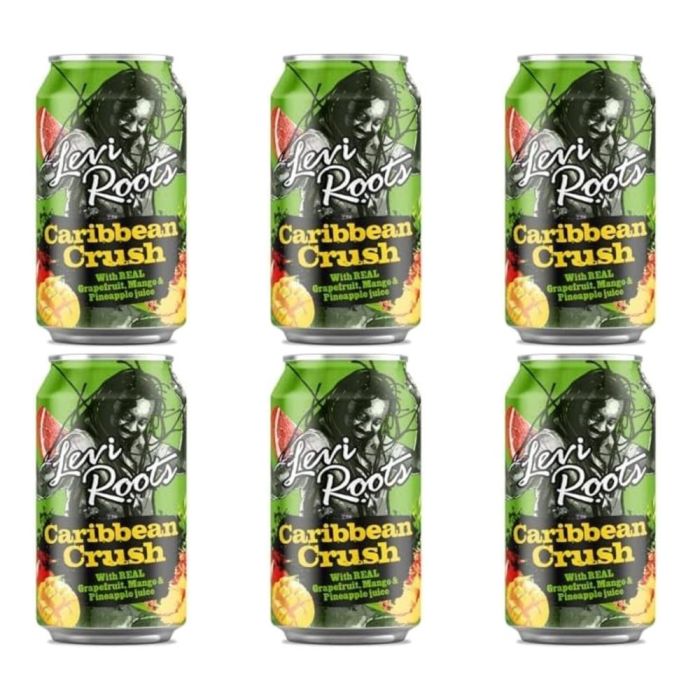 Levi Roots Caribbean Crush Sparkling Drink 330ml - Pack of 6