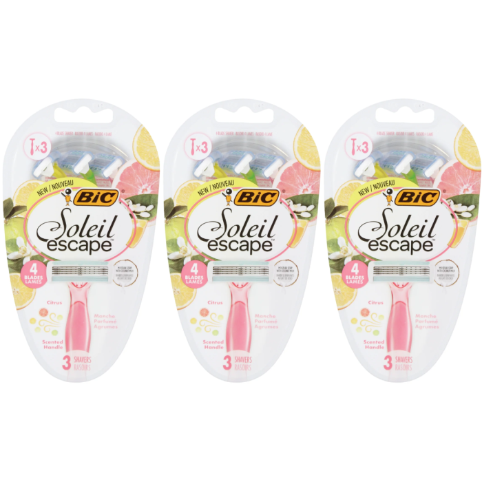 BIC Soleil Bella Colours 4-Blade Female Razors Set of 3 - Pack of 3