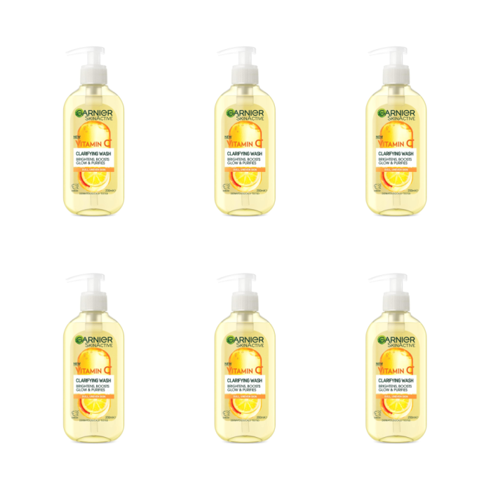 Garnier Skin Active Vitamin C Clarifying Wash 200ML - Pack of 6