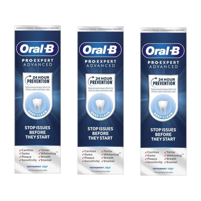Oral-B Pro-Expert Advanced Deep Clean Toothpaste 75 ML - Pack of 3