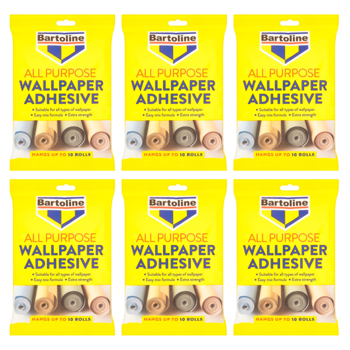 Bartoline All Purpose Adhesive  Wallpaper 10 Rolls - Pack of 6