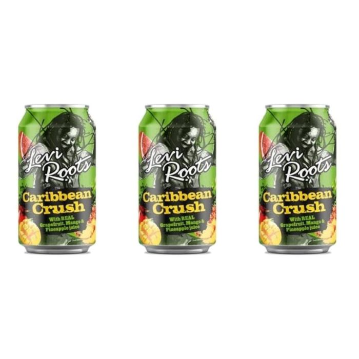 Levi Roots Caribbean Crush Sparkling Drink 330ml - Pack of 3