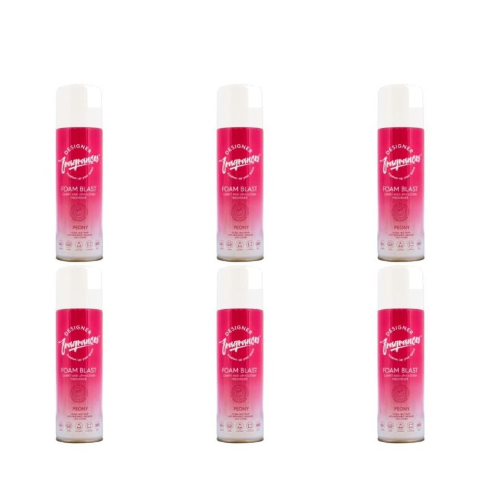 Designer Fragrances Peony Foam Carpet Freshener 300ml - Pack of 6