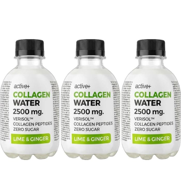 Active+ Collagen Water 2500mg Lime & Ginger 240ml - Pack of 3
