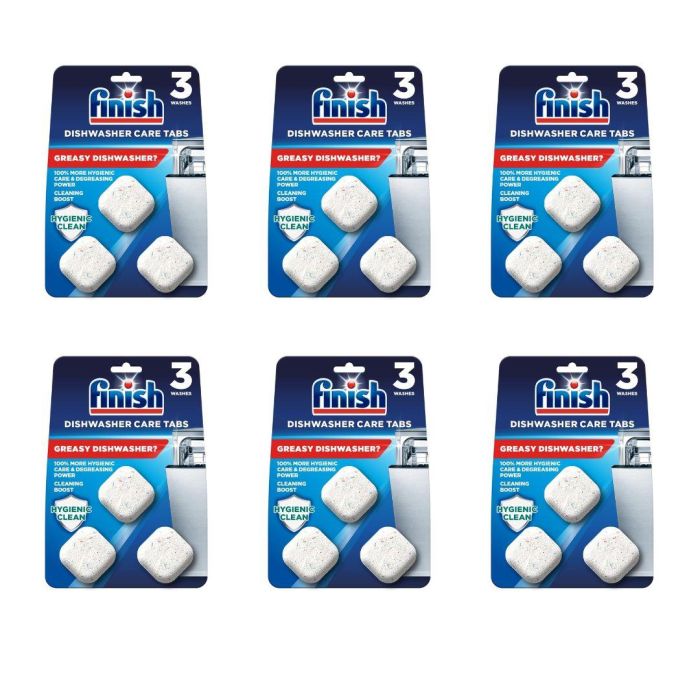 Finish Dishwasher Cleaner Tablets Removes Grease & Limescale 3 Tablets x 6