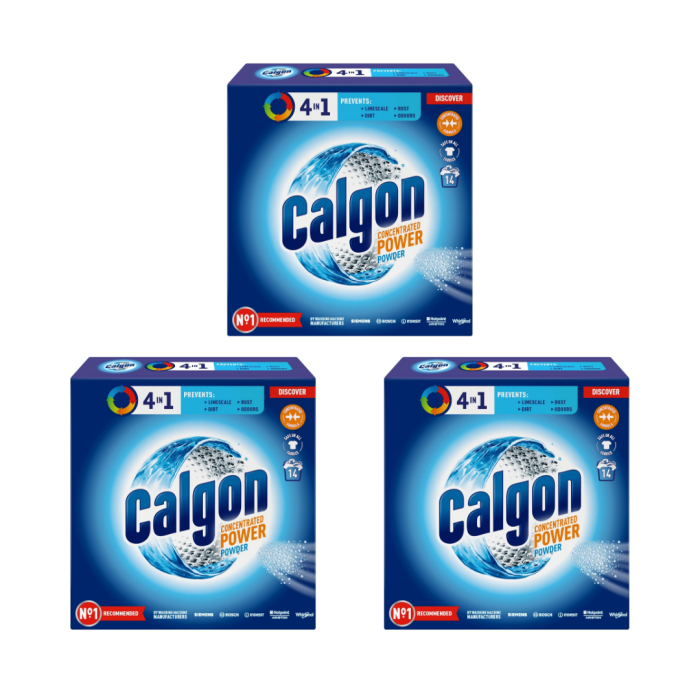 Calgon 4 in 1 Concentrated Powder Washing Machine Cleaner 350g - Pack of 3