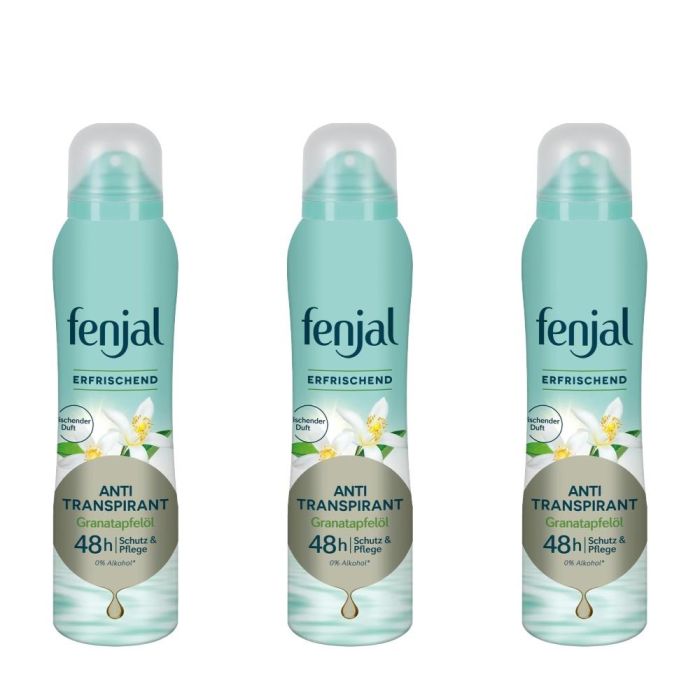 fenjal Erfrischend 48h  Anti-Transpirant Spray 150ml - Pack of 3
